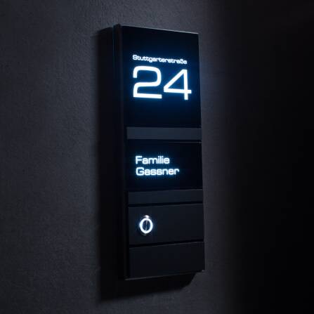 Metzler Türklingel Anthrazit Schwarz LED-Beleuchtung | Theo