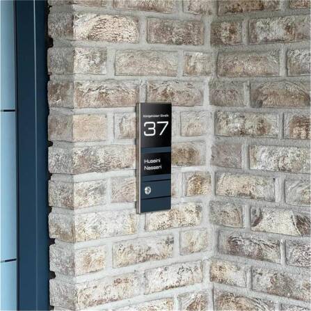 Metzler Türklingel Anthrazit Schwarz LED-Beleuchtung | Theo