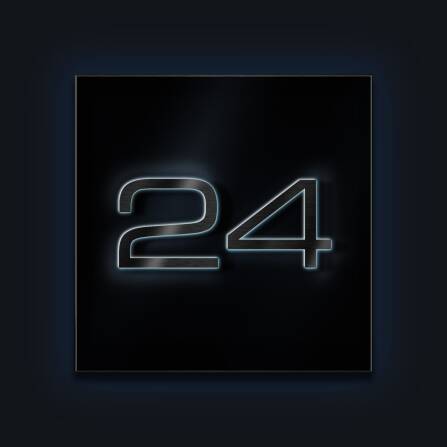 Metzler Hausnummernschild aus Edelstahl matt LED-Beleuchtung