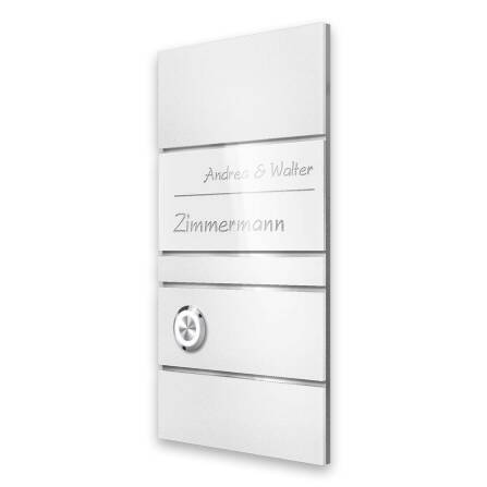 Metzler Design Türklingel Weiß Acrylglas...