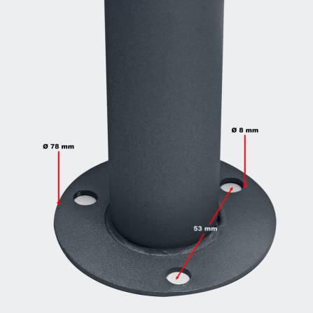 Metzler Ständer Standfuß Anthrazit für Briefkasten Postbox Briefkastenständer | Erpo