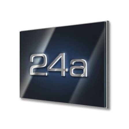 Metzler LED-Hausnummernschild aus Edelstahl 3-stellig in Anthrazit