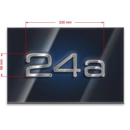 Metzler LED-Hausnummernschild aus Edelstahl 3-stellig in Anthrazit