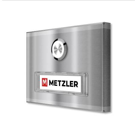 Metzler Campanello da Esterno in Acciaio Inox con Targhetta Nome Sostituibile | Abakos