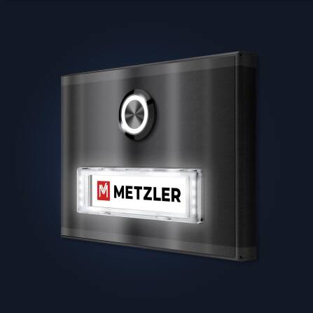 Metzler Campanello da Esterno in Acciaio Inox con Targhetta Nome Sostituibile | Abakos