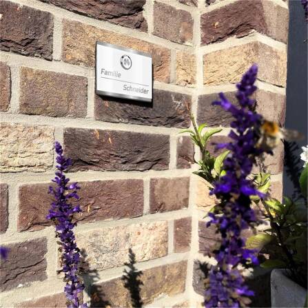 Metzler Türklingel Edelstahl Weiß Klingeltaster LED | Heidi