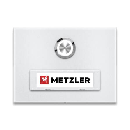 Metzler Türklingel Aufputz Weiß austauschbares...