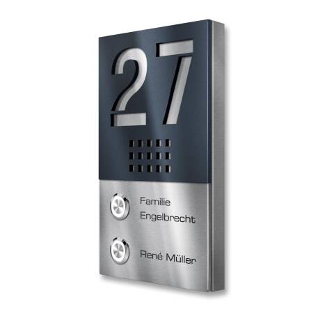 Metzler Funkklingel Edelstahl Anthrazit | Selma M2