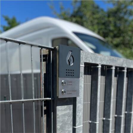 Metzler Funkklingel Edelstahl Anthrazit | Selma M2