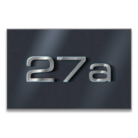 LED-Hausnummernschild mit 3D-Ziffern aus Edelstahl...