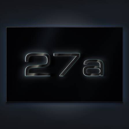 LED-Hausnummernschild mit 3D-Ziffern aus Edelstahl 3-stellig in Anthrazit