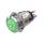 Metzler - Druckschalter 19mm - LED Symbol Licht 230 V Grün - IP67 IK10 - Edelstahl - Flach - Lötkontakte