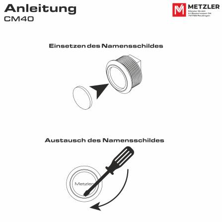 Metzler quadratische Türklingel Schwarz LED Gravur + Klingeltaster | Luna