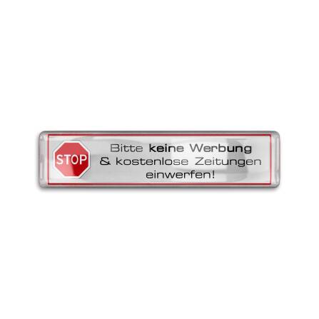 3D-Aufkleber - Bitte keine Werbung & kostenlose...