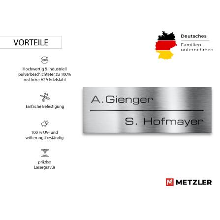 Targa di nome in acciaio inossidabile con incisione laser