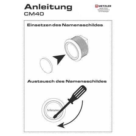 Sonnette quadratique Metzler Anthracite Gravure | Ares