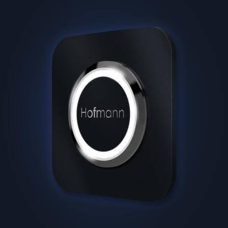 Sonnette quadratique Metzler Anthracite Gravure | Ares