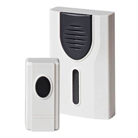 Funkgong-Set Base I Reichweite 75 m, weiß-schw....