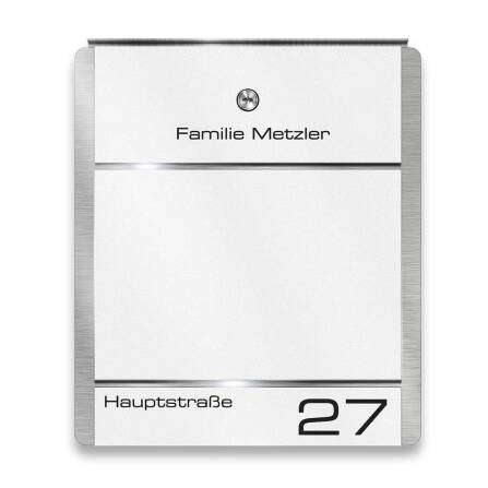 Metzler Briefkasten aus Edelstahl | personalisiert mit...