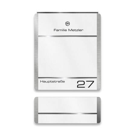 Metzler Briefkasten aus Edelstahl | personalisiert mit...