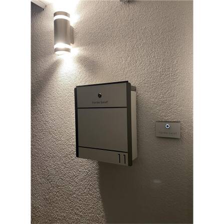 Metzler Cassetta delle lettere in acciaio inox | personalizzata con incisione | Scomparto per giornali opzionale | Bianco | Moris