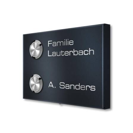 Metzler Funkklingel für Zweifamilienhaus - Gravur |...