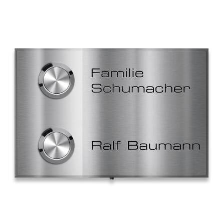Metzler Funkklingel für Zweifamilienhaus - Gravur |...