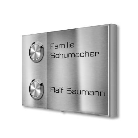 Metzler Funkklingel für Zweifamilienhaus - Gravur |...