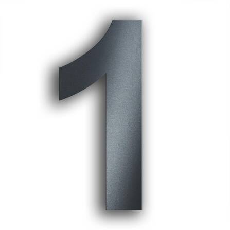 Metzler Hausnummer | Edelstahl | Arial | Anthrazitgrau |...