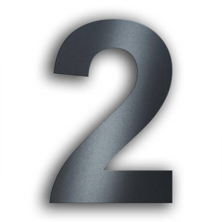 Metzler Hausnummer | Edelstahl | Arial | Anthrazitgrau |...