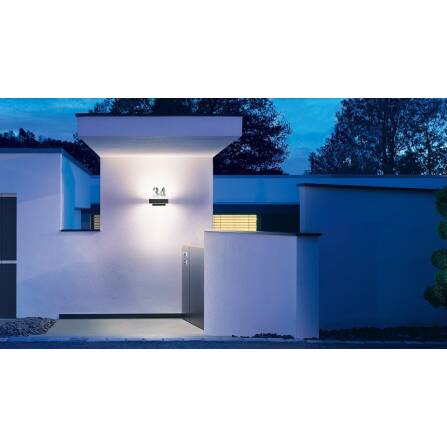 LED-Hausnummernschild von Steinel | L820 | Anthrazit und Edelstahl | Sensor & Bluetooth
