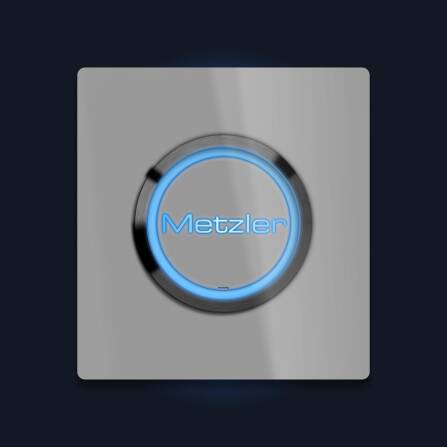 Metzler quadratische Türklingel Weiß LED...