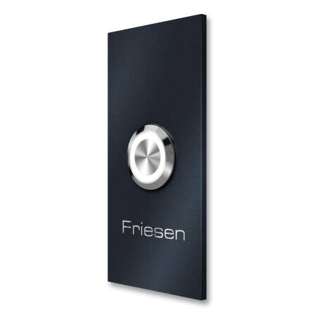 Metzler Klingelschild Anthrazit LED-Taster + Gravur | 4,5...