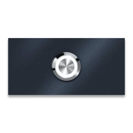 Metzler Klingelschild Anthrazit LED-Taster + Gravur | 4,5 x 9 cm | Friesen