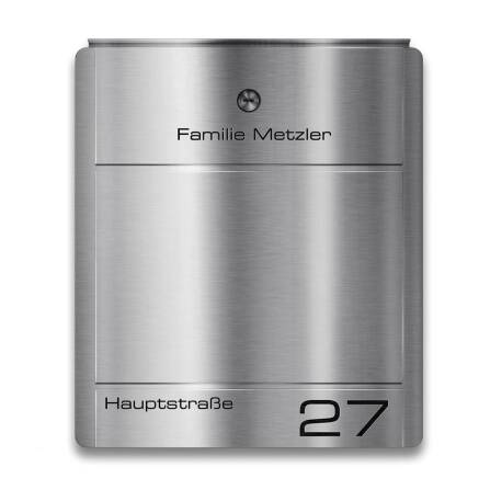 Metzler Briefkasten aus Edelstahl | personalisiert mit...
