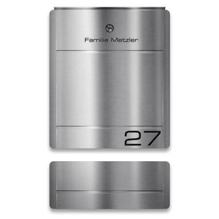Metzler Briefkasten aus Edelstahl | personalisiert mit...