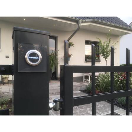 Metzler campanello quadrato Anthrazit LED Incisione + Pulsante | Luna