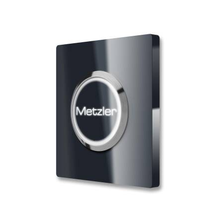 Metzler campanello quadrato Anthrazit LED Incisione + Pulsante | Luna
