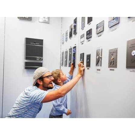 Metzler campanello quadrato Anthrazit LED Incisione + Pulsante | Luna