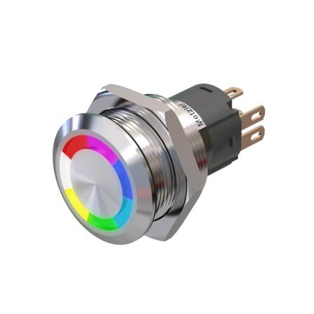 Metzler - Drucktaster 19mm - LED Ringbeleuchtung RGB -...