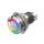 Metzler - Drucktaster 19mm - LED Ringbeleuchtung RGB - IP67 IK10 - Edelstahl - Flach - Lötkontakte