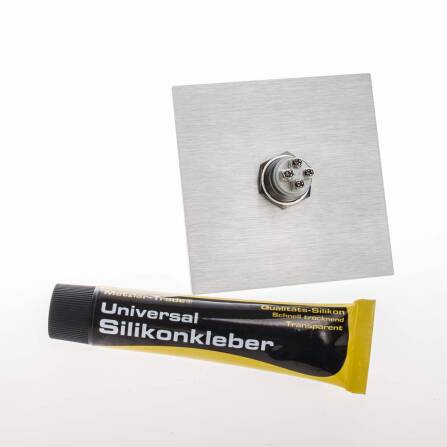 Metzler Sonnette acier inoxydable Bbanc Gravure laser + Bouton poussoir LED | Sena