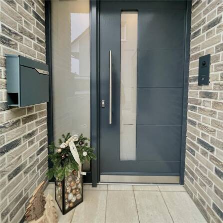 Metzler Briefkasten Anthrazit austauschbares Namensschild | Ebenhard