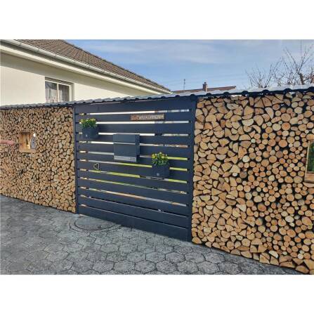 Metzler Briefkasten Anthrazit mit Lasergravur | Stencil