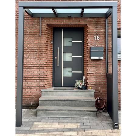 Metzler Briefkasten Anthrazit mit Lasergravur | Stencil