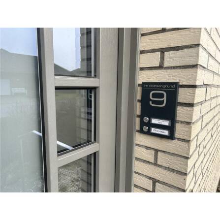 Metzler Sonnette sans fil Anthracite Plaques de nom échangeables | Tara M2