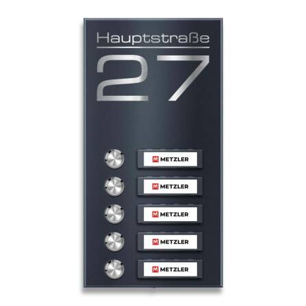 Metzler Funkklingel mit 5 Klingeltastern | Anthrazit...