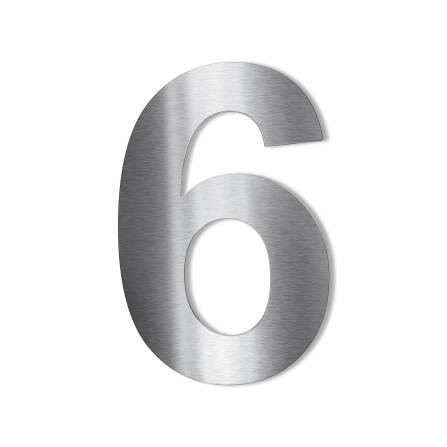 Metzler Hausnummer | Edelstahl gebürstet | Arial |...