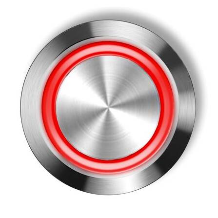 Edelstahl Taster LED-Ring rot