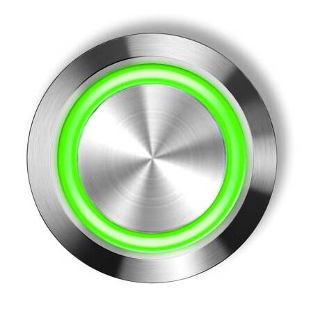 Edelstahl Taster LED-Ring grün